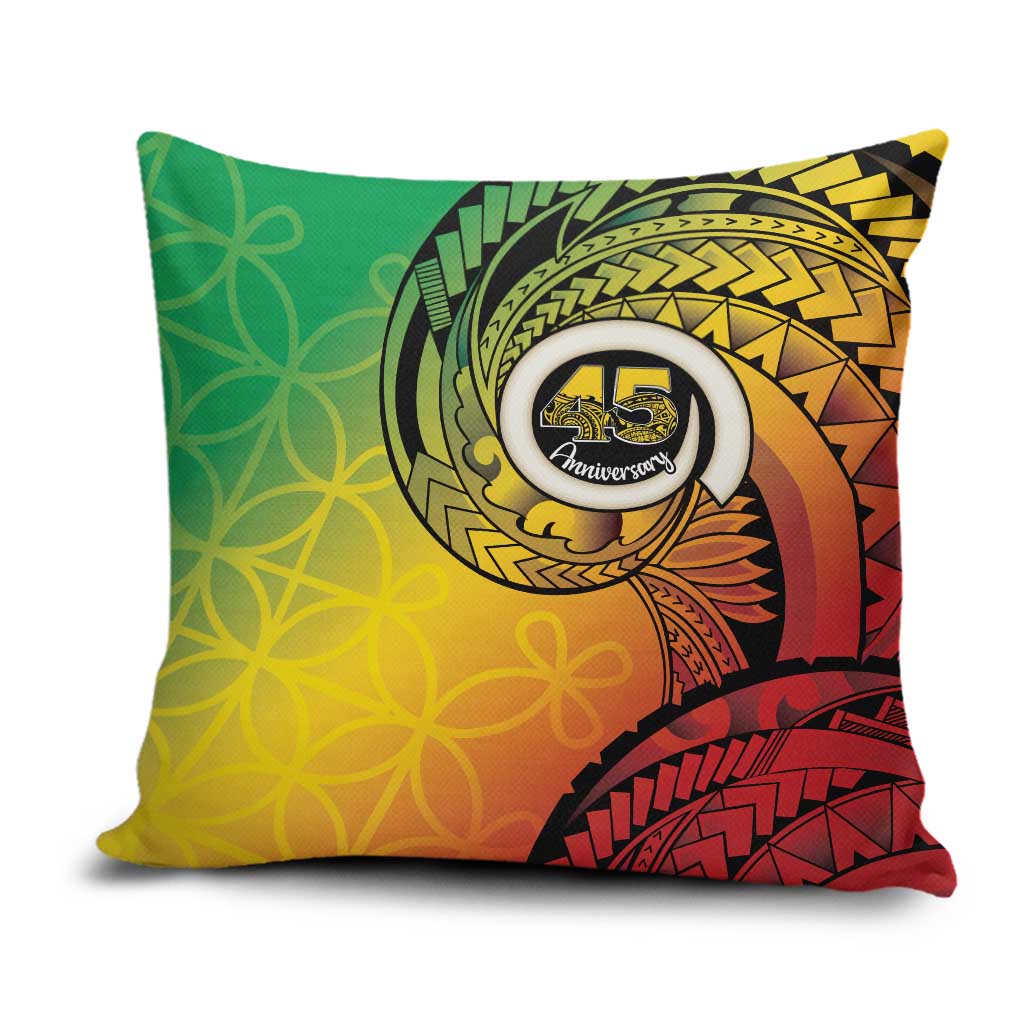 Vanuatu 45th Independence Anniversary Pillow Cover Ni-Van Sandroing - Polynesian Pride