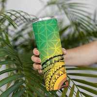 Vanuatu 45th Independence Anniversary Skinny Tumbler Ni-Van Sandroing - Polynesian Pride