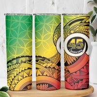 Vanuatu 45th Independence Anniversary Skinny Tumbler Ni-Van Sandroing - Polynesian Pride