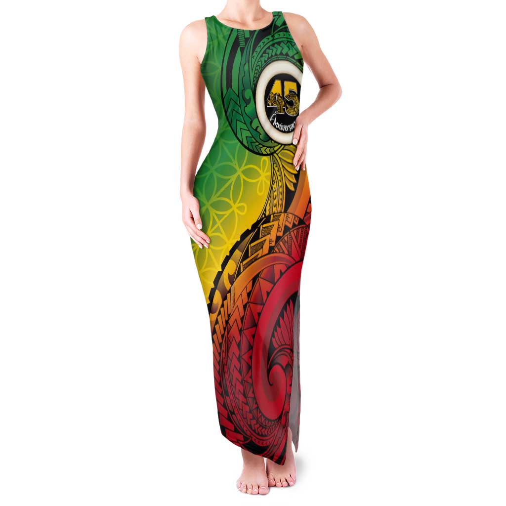 Vanuatu 45th Independence Anniversary Tank Maxi Dress Ni-Van Sandroing - Polynesian Pride