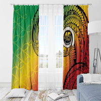 Vanuatu 45th Independence Anniversary Window Curtain Ni-Van Sandroing - Polynesian Pride