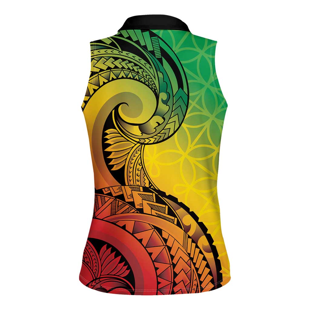 Vanuatu 45th Independence Anniversary Women Sleeveless Polo Shirt Ni-Van Sandroing LT7 - Polynesian Pride