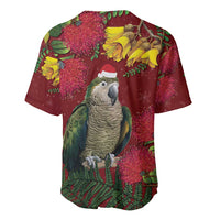 Kakapo Bird New Zealand Baseball Jersey Floral Christmas LT7 - Polynesian Pride