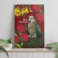 Kakapo Bird New Zealand Canvas Wall Art Floral Christmas