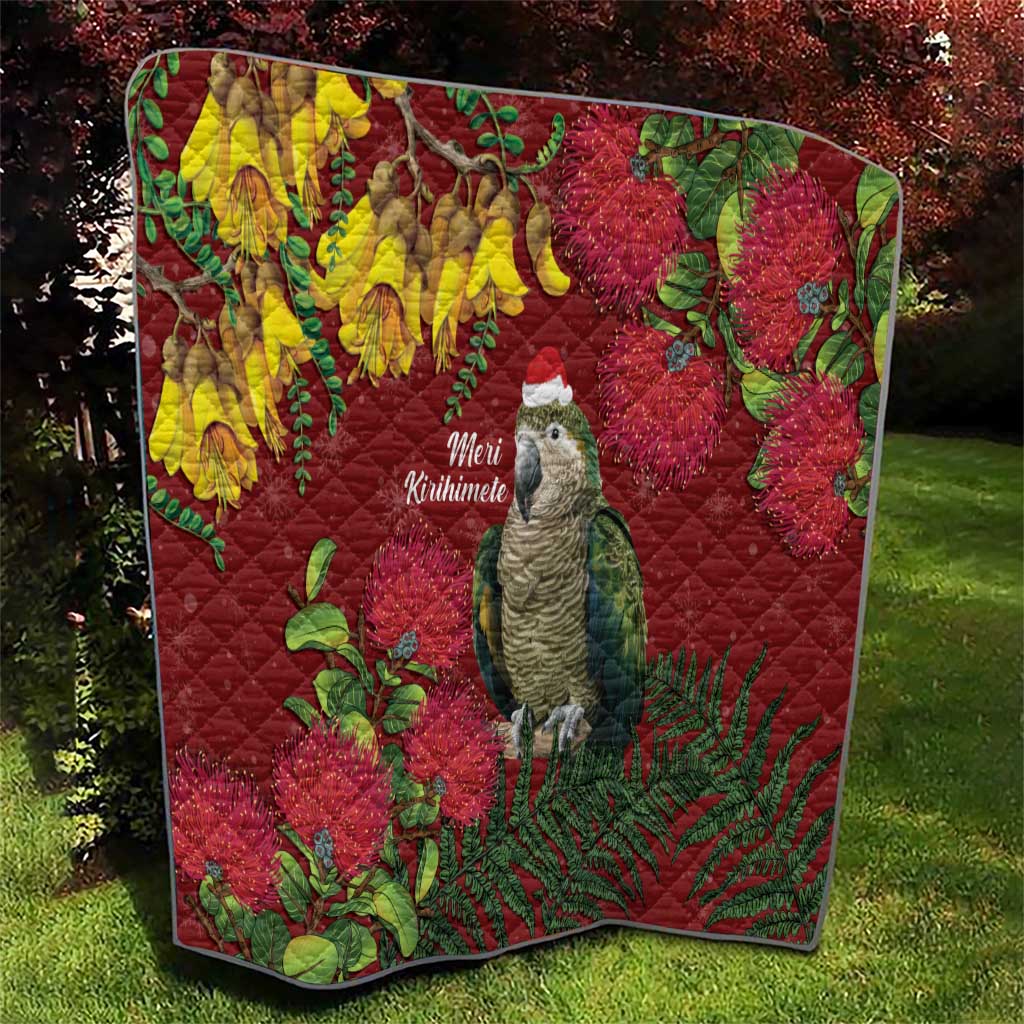 Kakapo Bird New Zealand Quilt Floral Christmas LT7 - Polynesian Pride