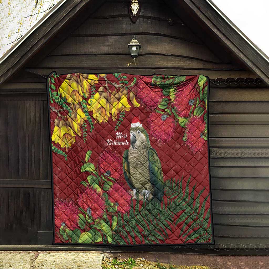 Kakapo Bird New Zealand Quilt Floral Christmas LT7 - Polynesian Pride