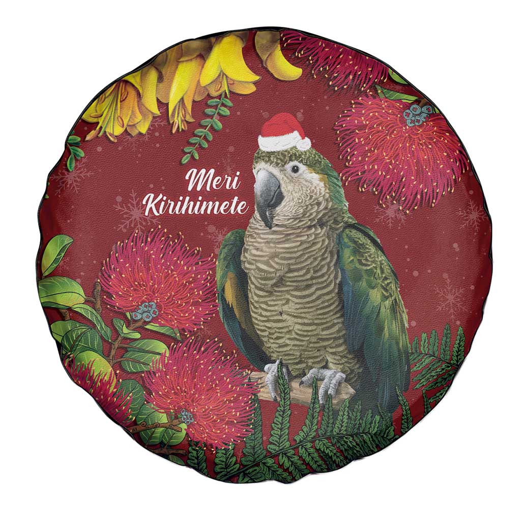 Kakapo Bird New Zealand Spare Tire Cover Floral Christmas LT7 - Polynesian Pride