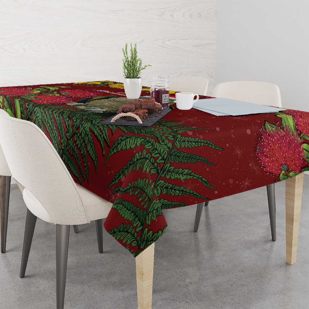Kakapo Bird New Zealand Tablecloth Floral Christmas