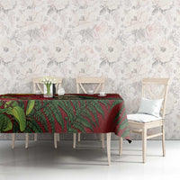 Kakapo Bird New Zealand Tablecloth Floral Christmas