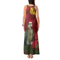 Kakapo Bird New Zealand Tank Maxi Dress Floral Christmas