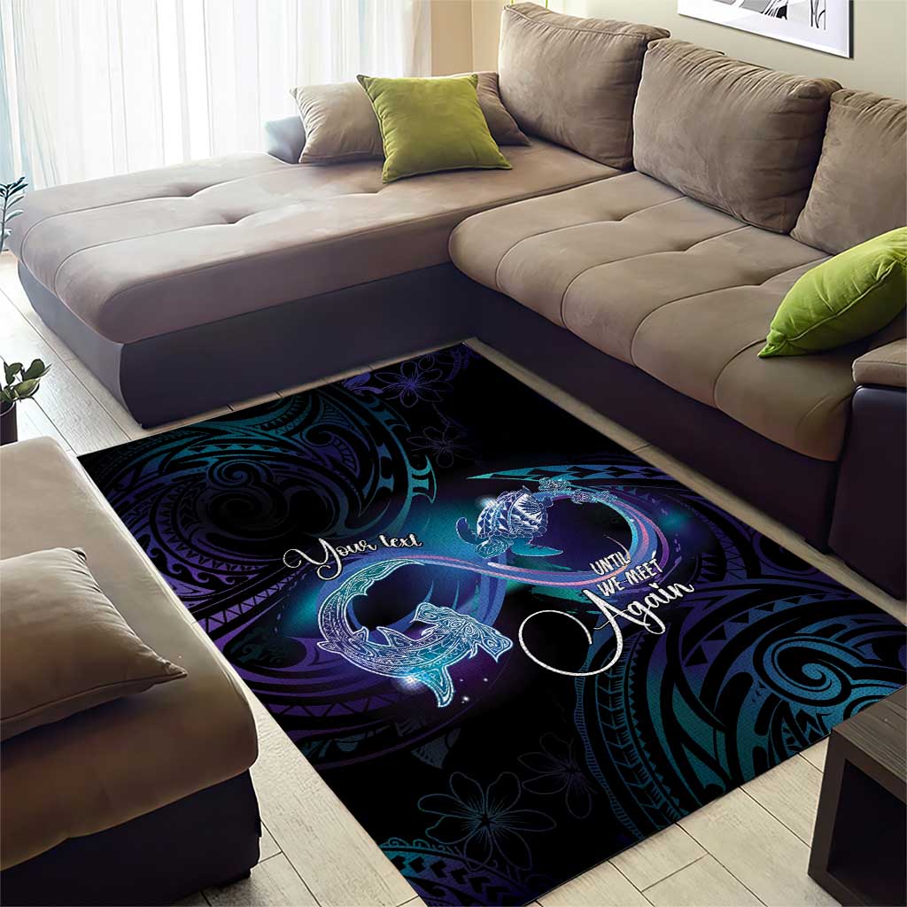 Polynesian Personalized Memorial Area Rug Oceanic Infinity Symbol - Until We Meet Again - Polynesian Pride