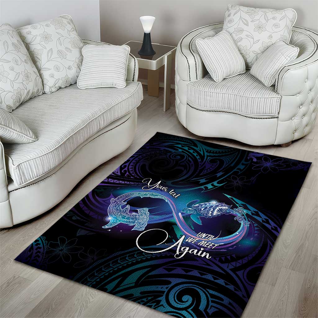 Polynesian Personalized Memorial Area Rug Oceanic Infinity Symbol - Until We Meet Again - Polynesian Pride