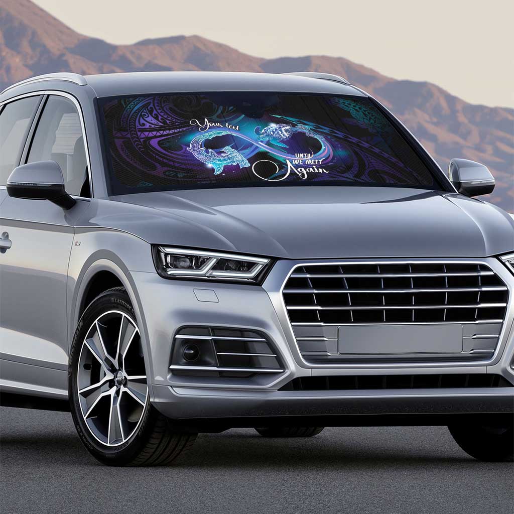 Polynesian Personalized Memorial Auto Sun Shade Oceanic Infinity Symbol - Until We Meet Again - Polynesian Pride