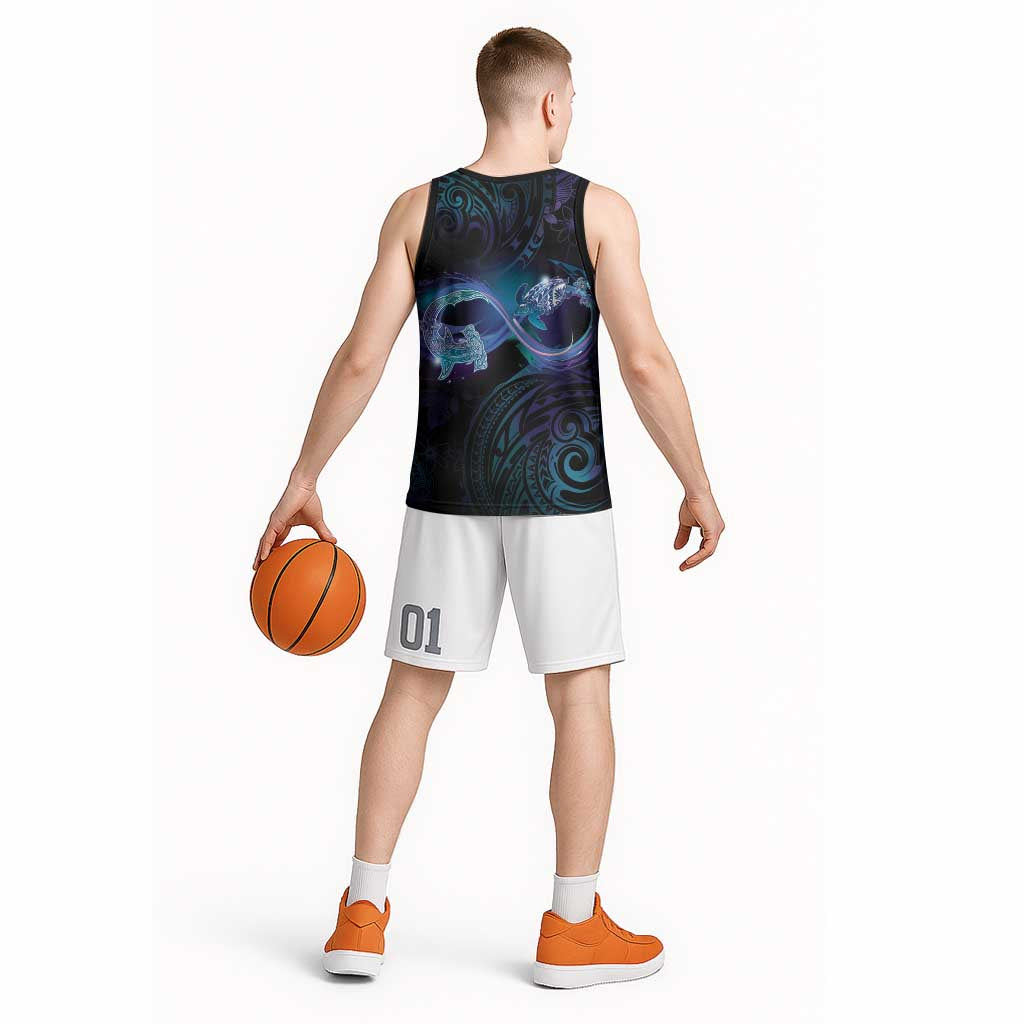 Polynesian Personalized Memorial Basketball Jersey Oceanic Infinity Symbol - Until We Meet Again - Polynesian Pride