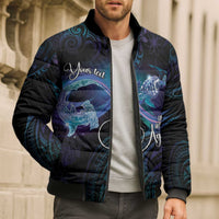 Polynesian Personalized Memorial Bomber Puffer Jacket Oceanic Infinity Symbol - Until We Meet Again - Polynesian Pride