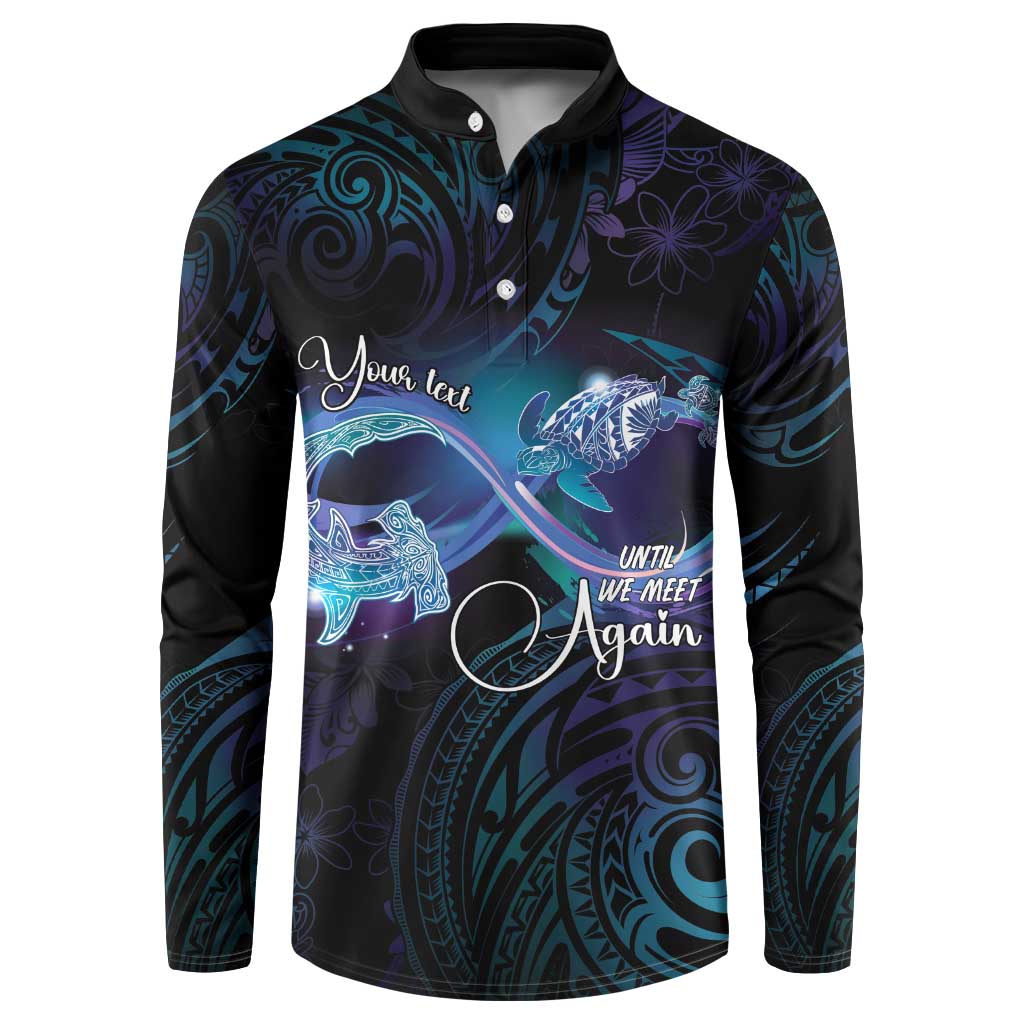 Polynesian Personalized Memorial Button Sweatshirt Oceanic Infinity Symbol - Until We Meet Again - Polynesian Pride