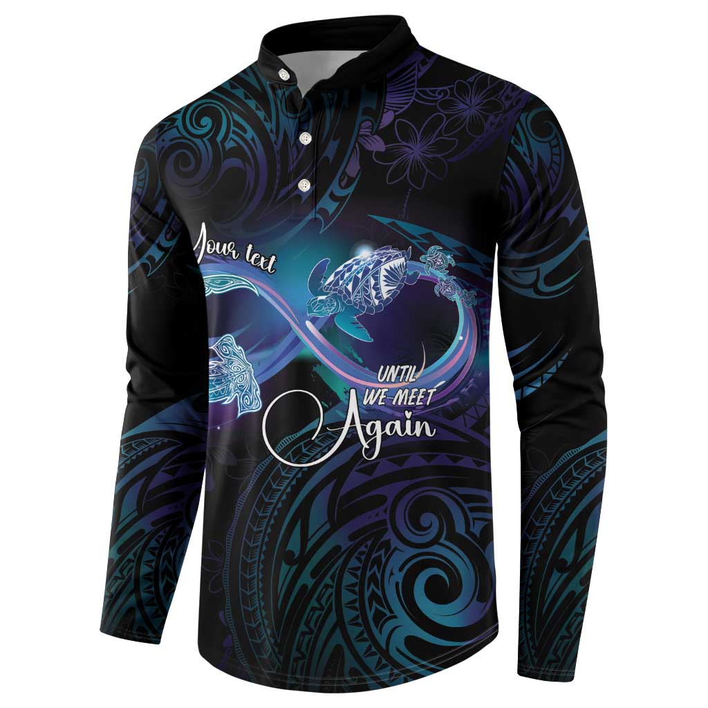 Polynesian Personalized Memorial Button Sweatshirt Oceanic Infinity Symbol - Until We Meet Again - Polynesian Pride