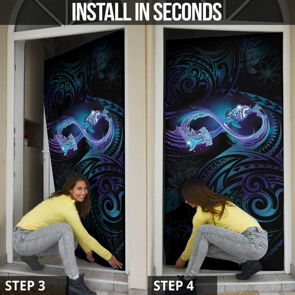 Polynesian Memorial Door Cover Oceanic Infinity Symbol - Until We Meet Again - Polynesian Pride