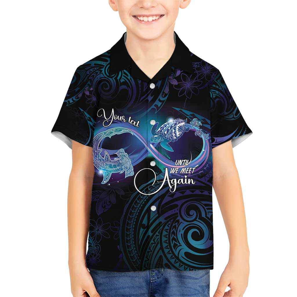 Polynesian Personalized Memorial Family Matching Off Shoulder Maxi Dress and Hawaiian Shirt Oceanic Infinity Symbol - Until We Meet Again - Polynesian Pride