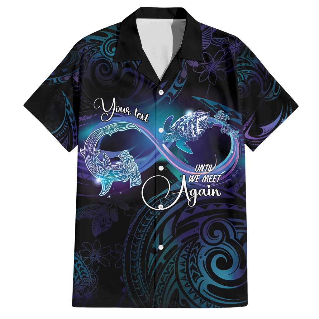 Polynesian Personalized Memorial Family Matching Off Shoulder Short Dress and Hawaiian Shirt Oceanic Infinity Symbol - Until We Meet Again - Polynesian Pride