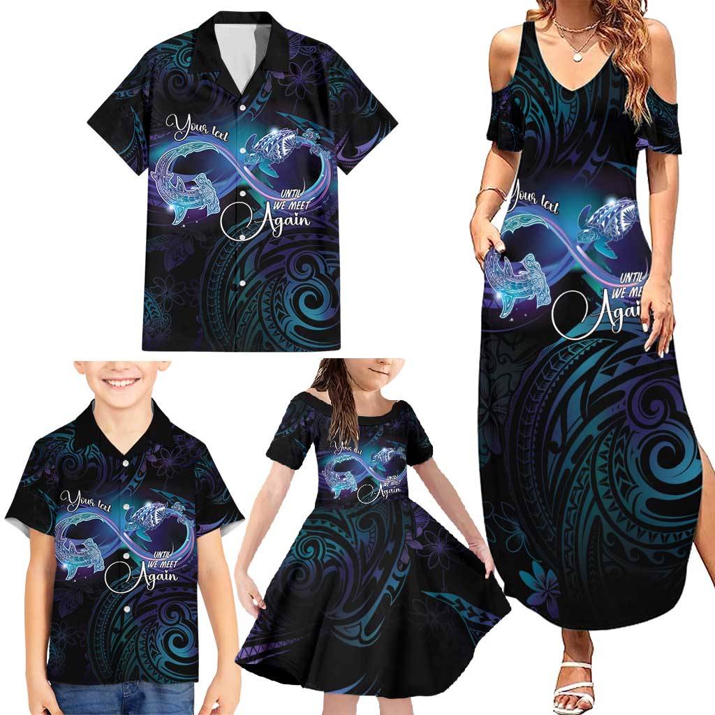 Polynesian Personalized Memorial Family Matching Summer Maxi Dress and Hawaiian Shirt Oceanic Infinity Symbol - Until We Meet Again - Polynesian Pride