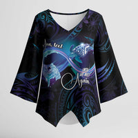 Polynesian Personalized Memorial Kimono Sleeve Blouse Oceanic Infinity Symbol - Until We Meet Again - Polynesian Pride