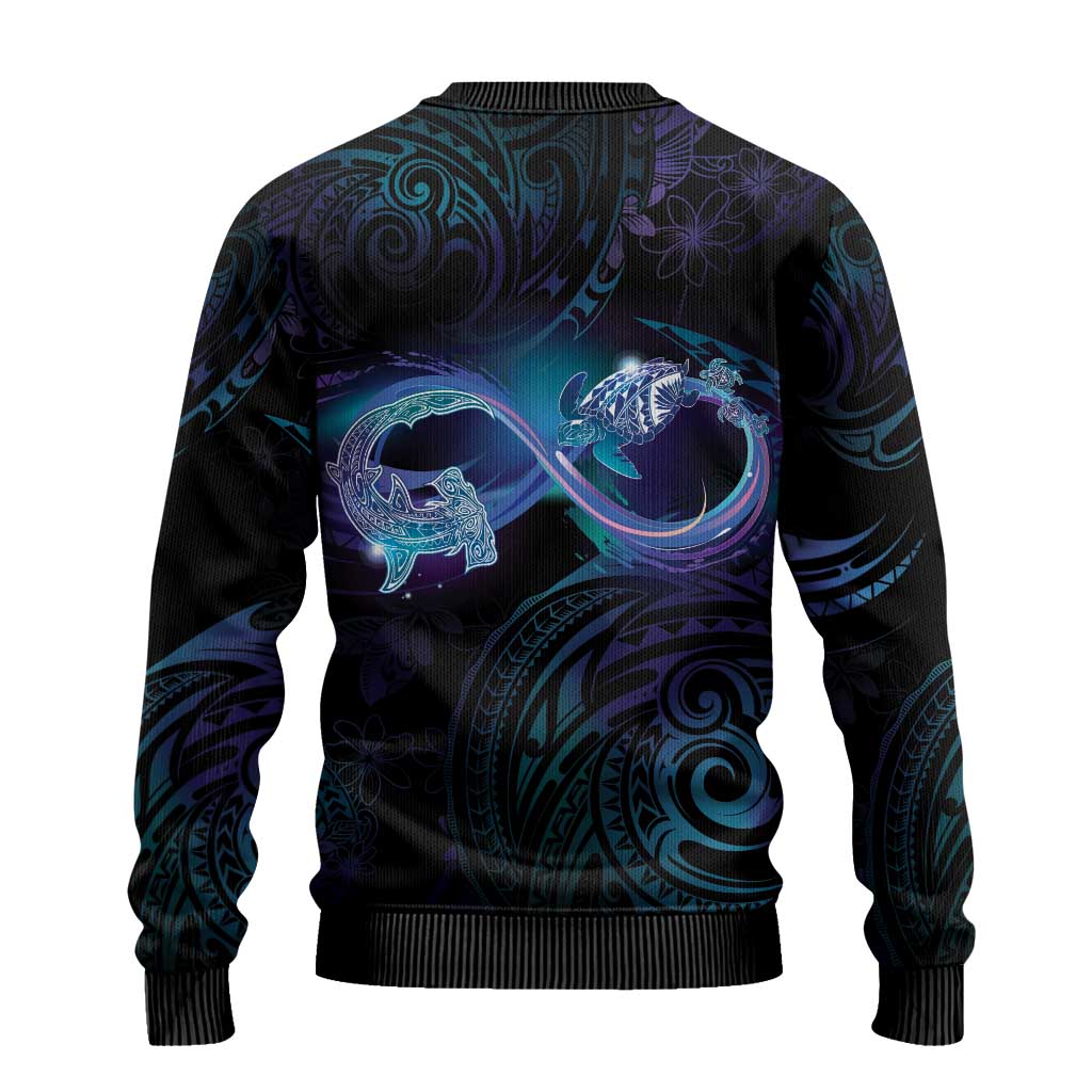 Polynesian Personalized Memorial Ugly Christmas Sweater Oceanic Infinity Symbol - Until We Meet Again - Polynesian Pride