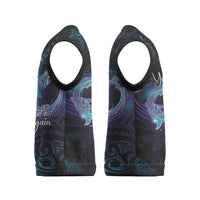 Polynesian Personalized Memorial Christmas Knitted V-Neck Vest Oceanic Infinity Symbol - Until We Meet Again - Polynesian Pride