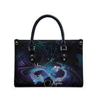 Polynesian Personalized Memorial Leather Bag Oceanic Infinity Symbol - Until We Meet Again - Polynesian Pride