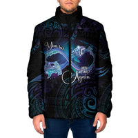 Polynesian Personalized Memorial Padded Jacket Oceanic Infinity Symbol - Until We Meet Again - Polynesian Pride