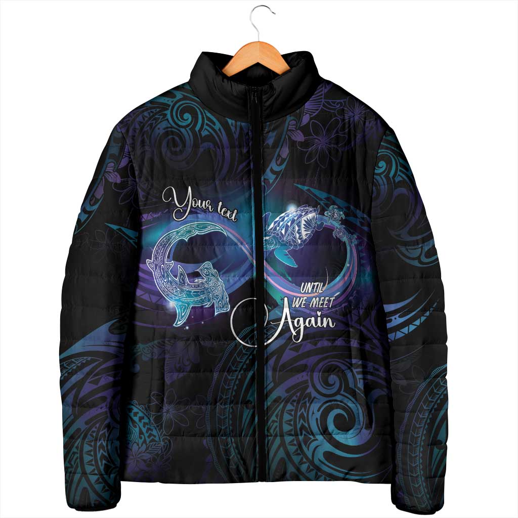 Polynesian Personalized Memorial Padded Jacket Oceanic Infinity Symbol - Until We Meet Again - Polynesian Pride