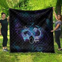 Polynesian Personalized Memorial Quilt Oceanic Infinity Symbol - Until We Meet Again - Polynesian Pride