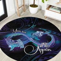 Polynesian Personalized Memorial Round Carpet Oceanic Infinity Symbol - Until We Meet Again - Polynesian Pride