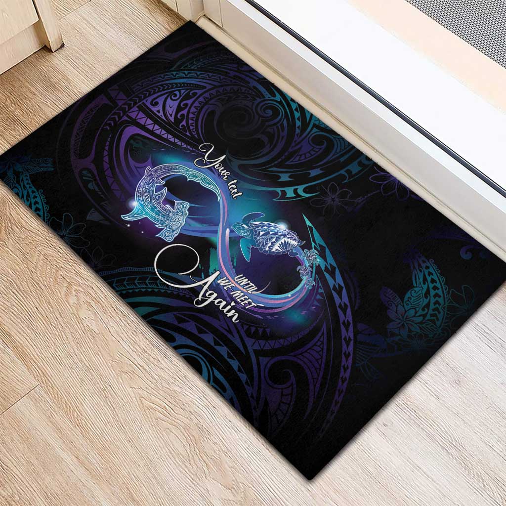 Polynesian Personalized Memorial Rubber Doormat Oceanic Infinity Symbol - Until We Meet Again - Polynesian Pride