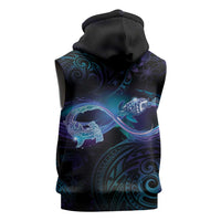 Polynesian Personalized Memorial Sleeveless Hoodie Oceanic Infinity Symbol - Until We Meet Again - Polynesian Pride
