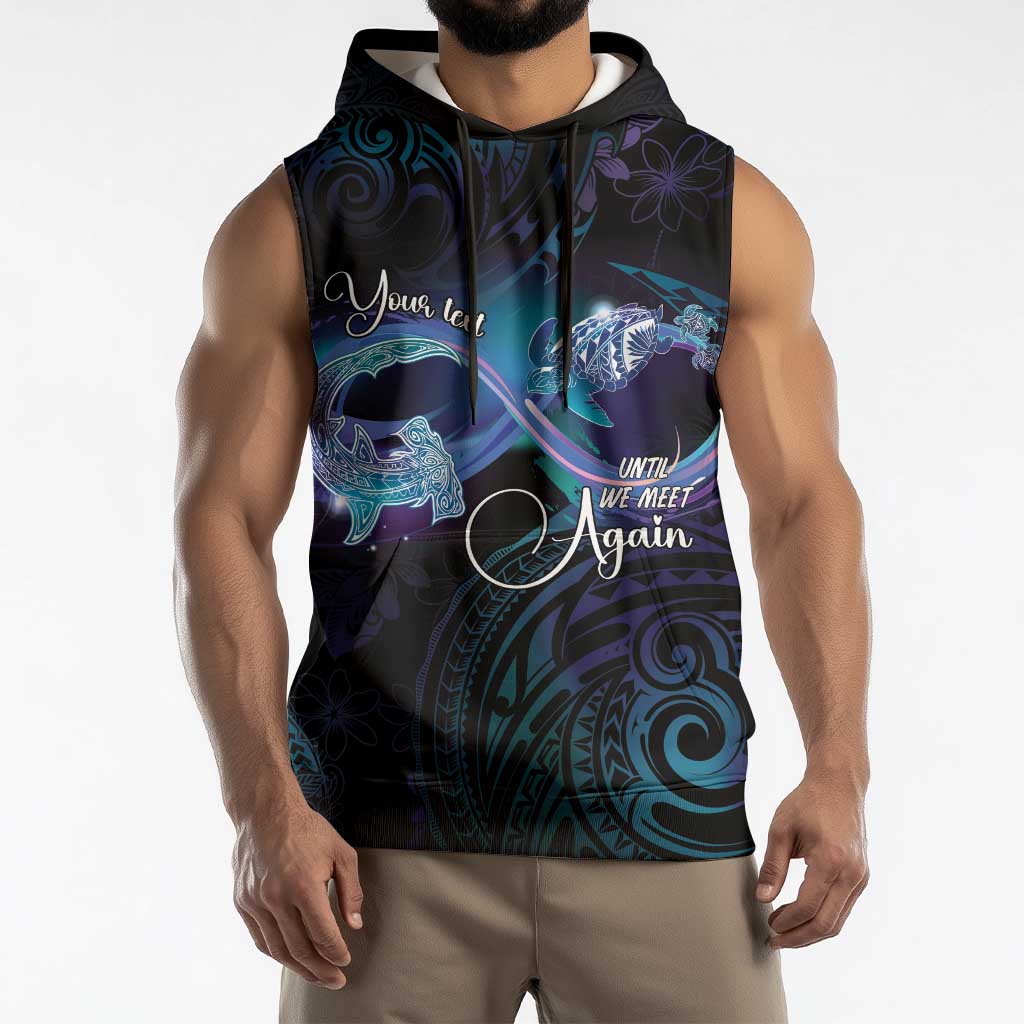 Polynesian Personalized Memorial Sleeveless Hoodie Oceanic Infinity Symbol - Until We Meet Again - Polynesian Pride