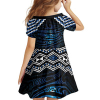 New Zealand Matariki Family Matching Off Shoulder Short Dress and Hawaiian Shirt Galaxy Styled Taniko