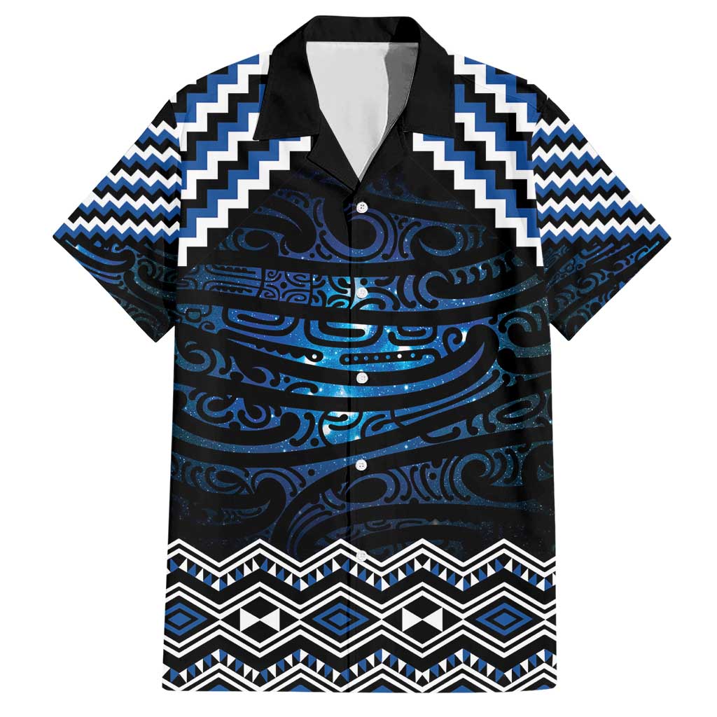 New Zealand Matariki Family Matching Short Sleeve Bodycon Dress and Hawaiian Shirt Galaxy Styled Taniko