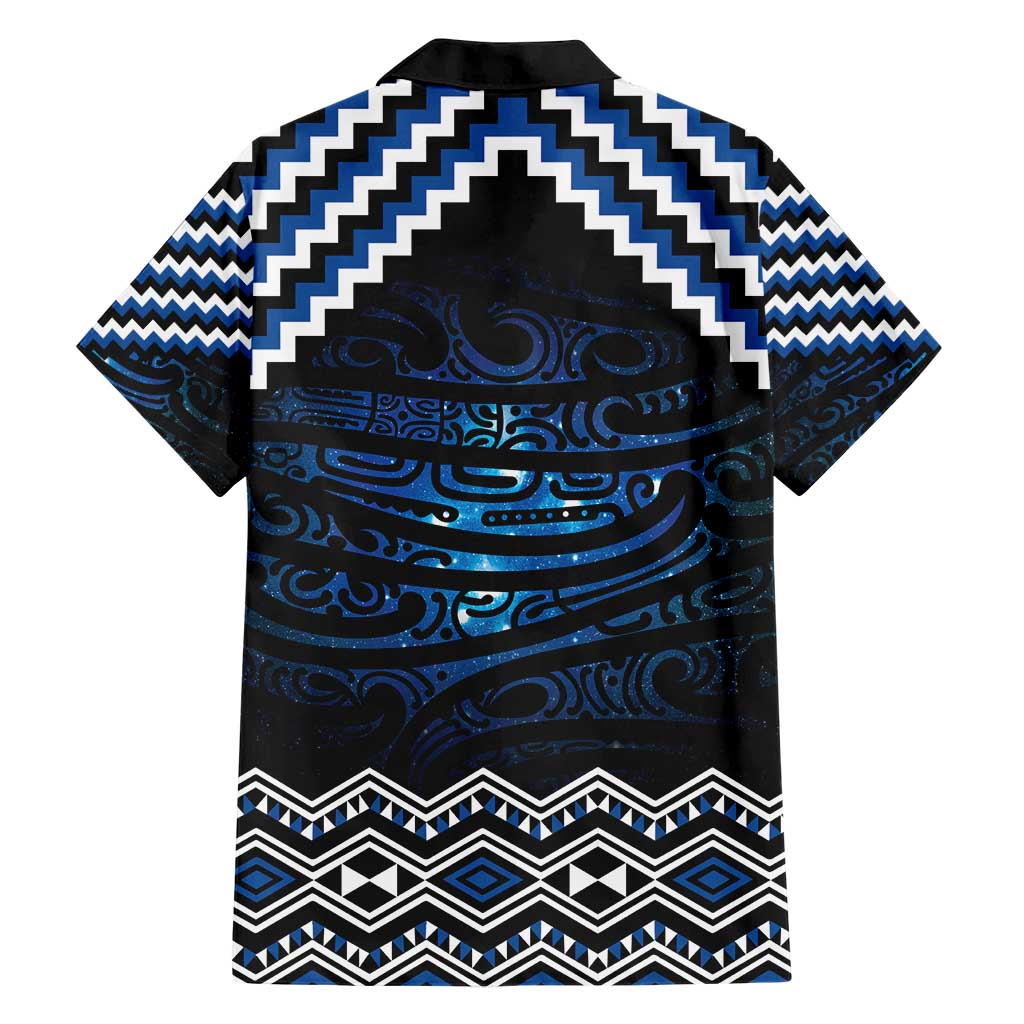 New Zealand Matariki Family Matching Short Sleeve Bodycon Dress and Hawaiian Shirt Galaxy Styled Taniko
