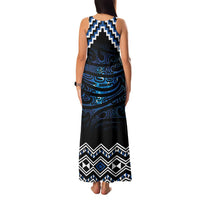 New Zealand Matariki Family Matching Tank Maxi Dress and Hawaiian Shirt Galaxy Styled Taniko