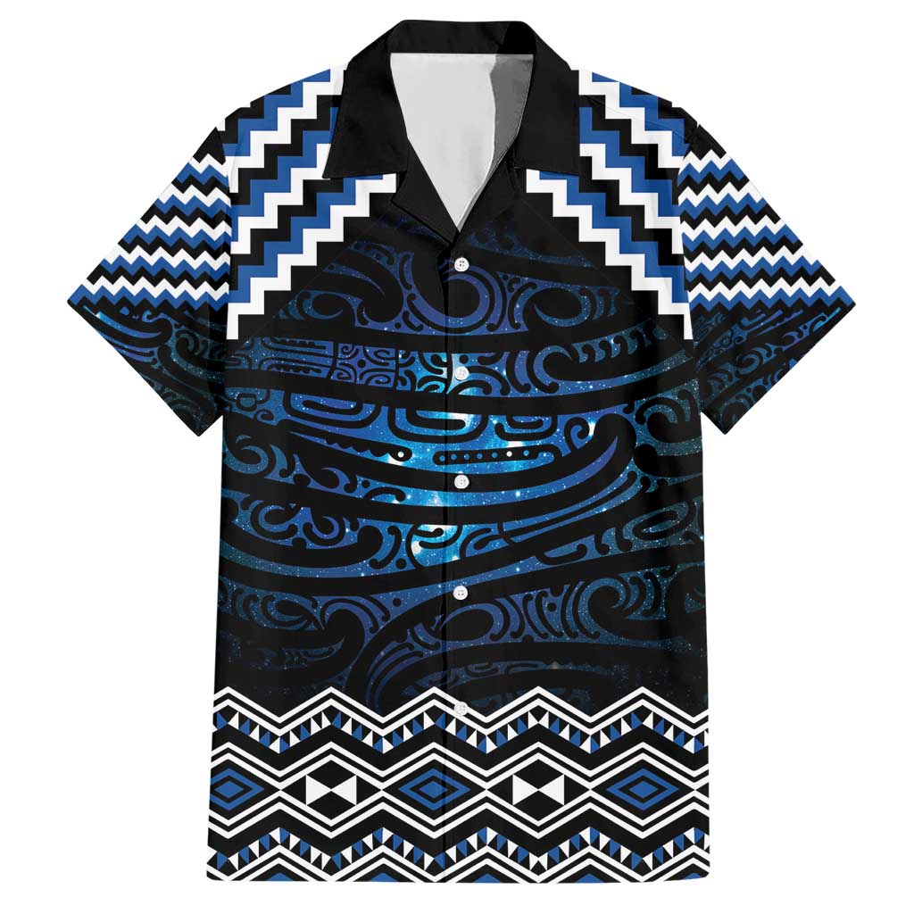 New Zealand Matariki Hawaiian Shirt Galaxy Styled Taniko