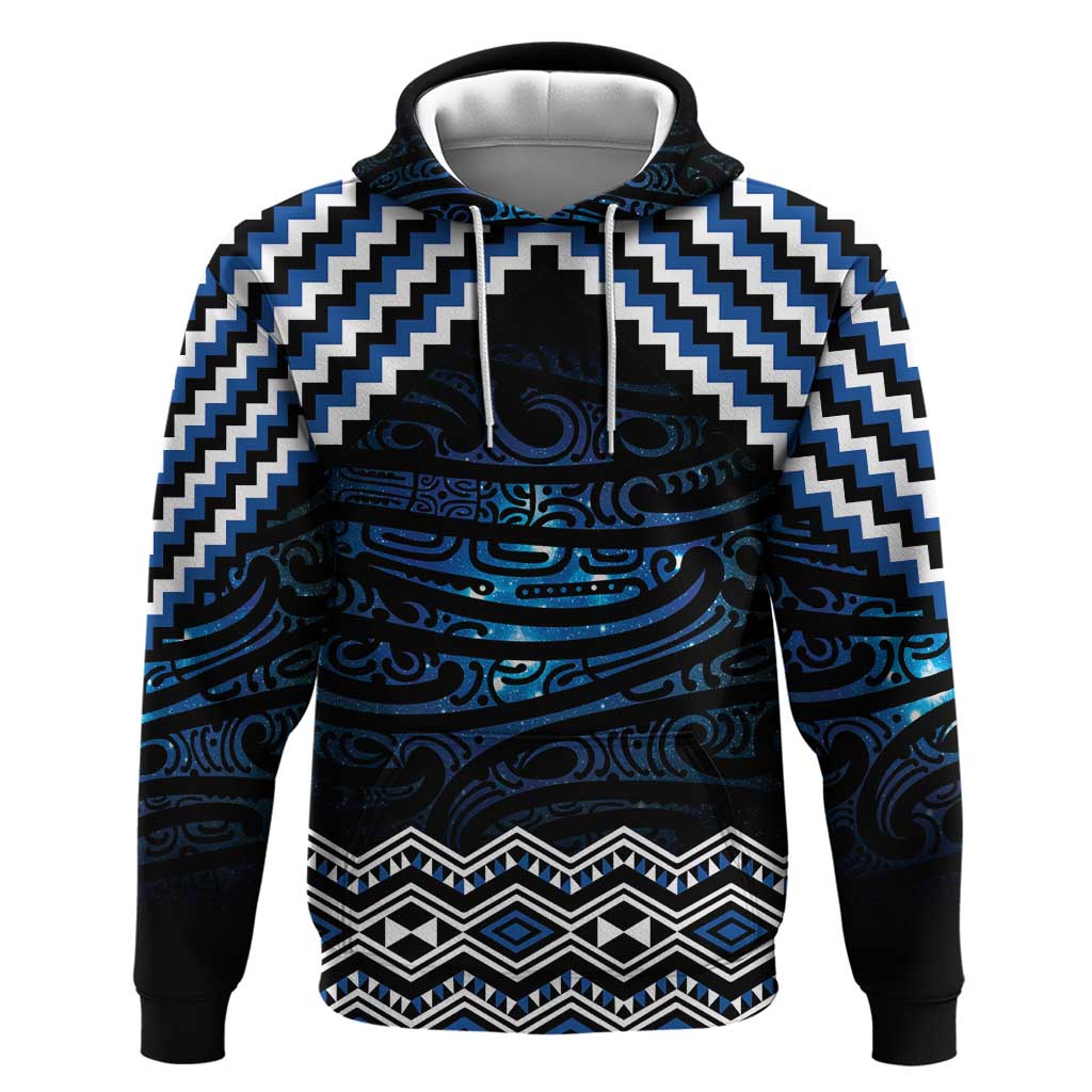 New Zealand Matariki Hoodie Galaxy Styled Taniko
