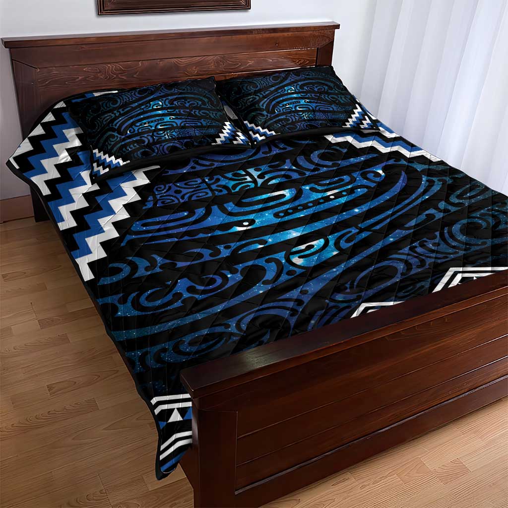 New Zealand Matariki Quilt Bed Set Galaxy Styled Taniko