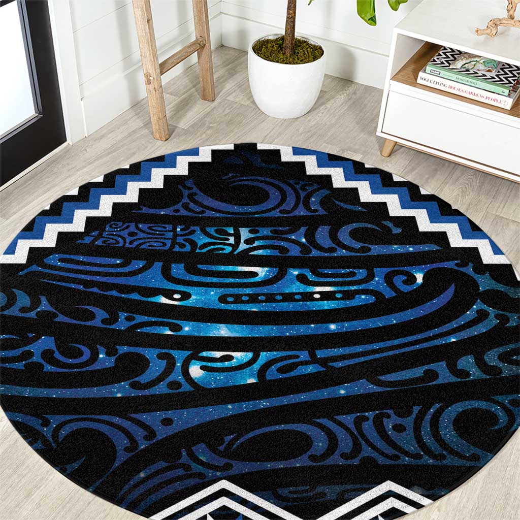 New Zealand Matariki Round Carpet Galaxy Styled Taniko