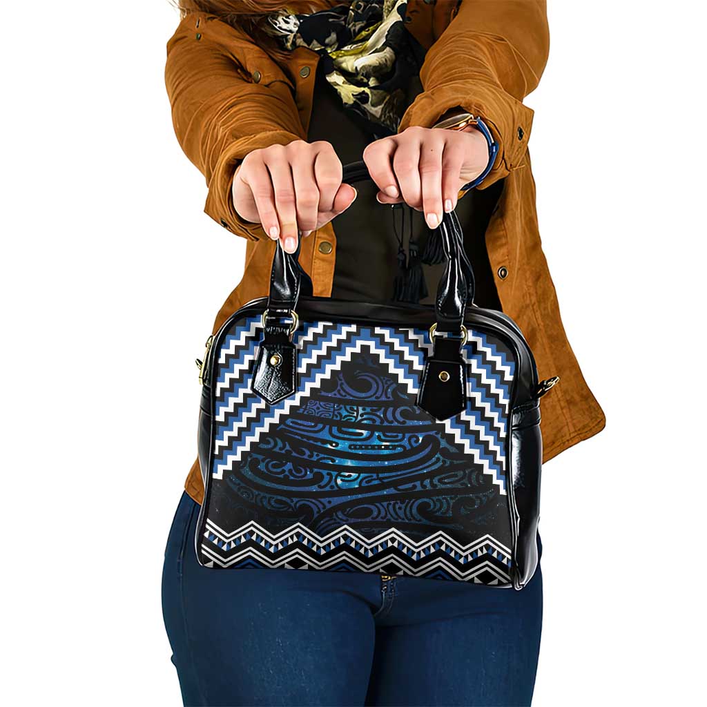 New Zealand Matariki Shoulder Handbag Galaxy Styled Taniko