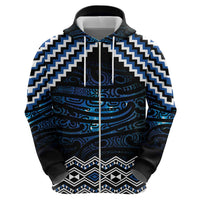 New Zealand Matariki Zip Hoodie Galaxy Styled Taniko