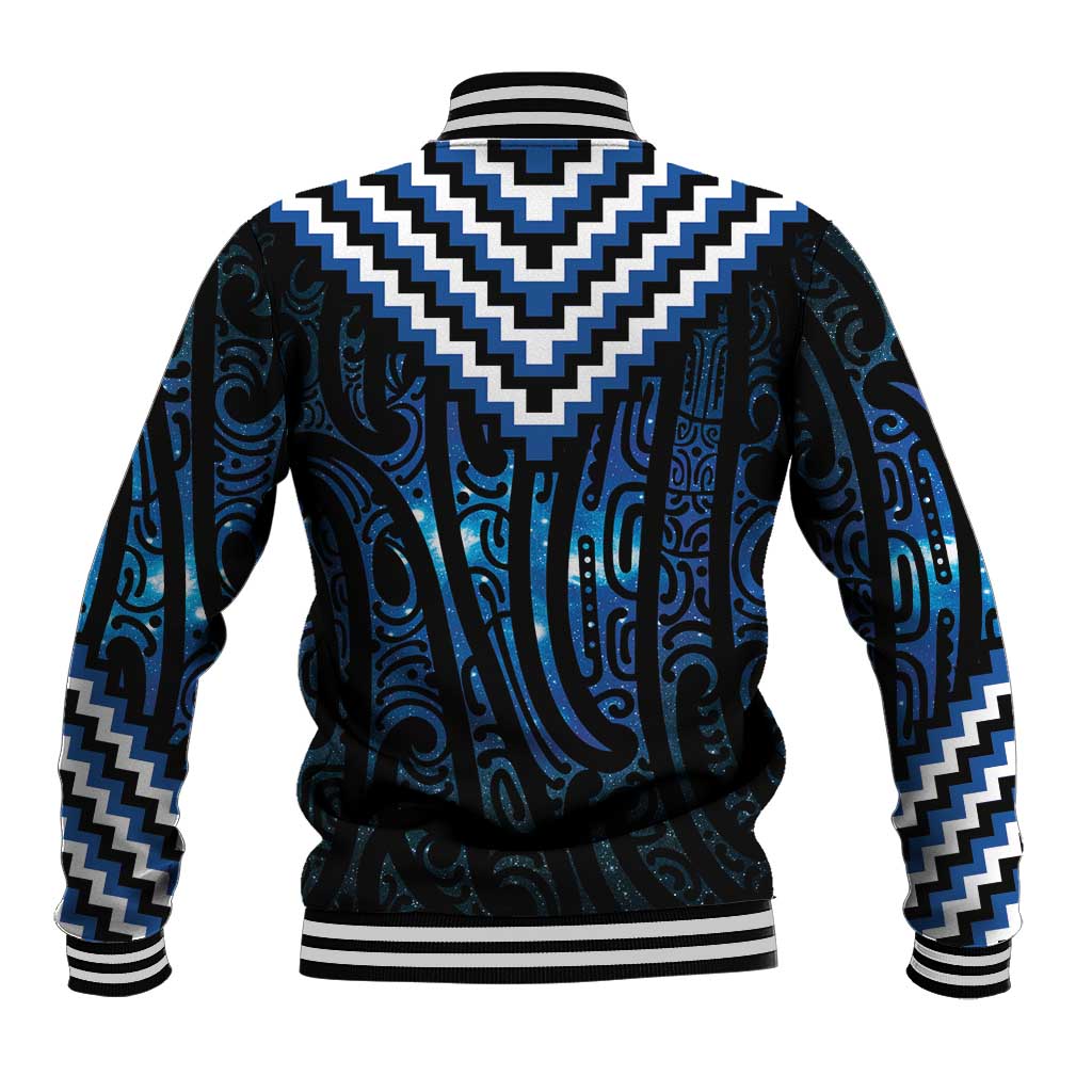 New Zealand Matariki Baseball Jacket Galaxy Poutama Motifs