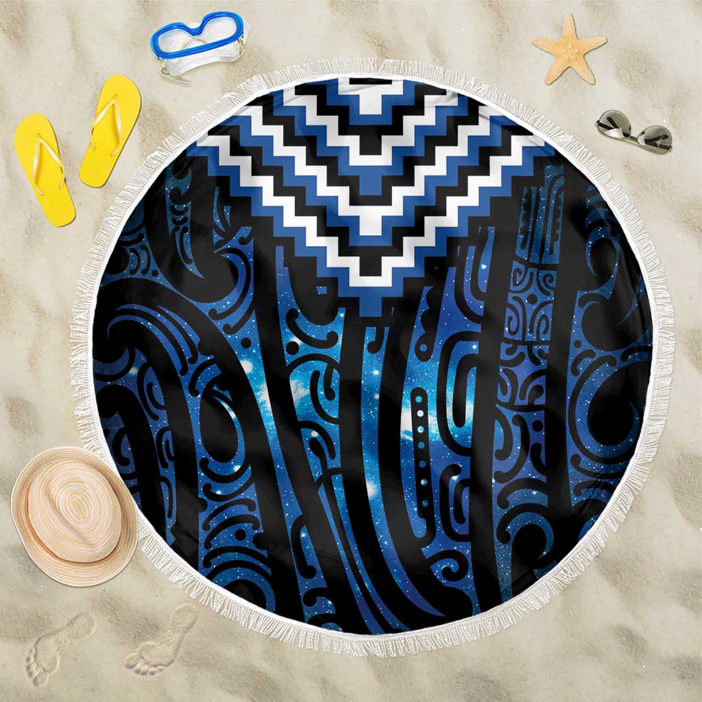 New Zealand Matariki Beach Blanket Galaxy Poutama Motifs