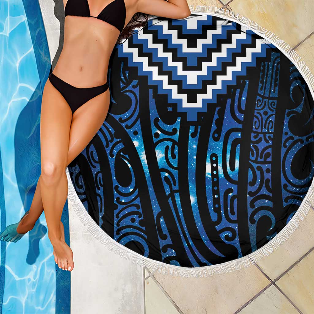 New Zealand Matariki Beach Blanket Galaxy Poutama Motifs