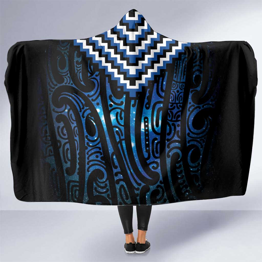 New Zealand Matariki Hooded Blanket Galaxy Poutama Motifs